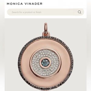 Monica Vinader Evil Eye Disc Large Pendant Charm